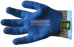 苏州劳保用品 e cx4进口钢丝 迷彩乳胶防割手套